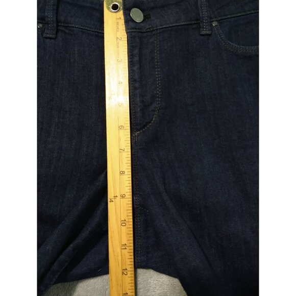 Ann Taylor Jeans Womens 10 Blue Denim Boot Curvy Fit Mid Rise Dark Wash - Picture 4 of 9